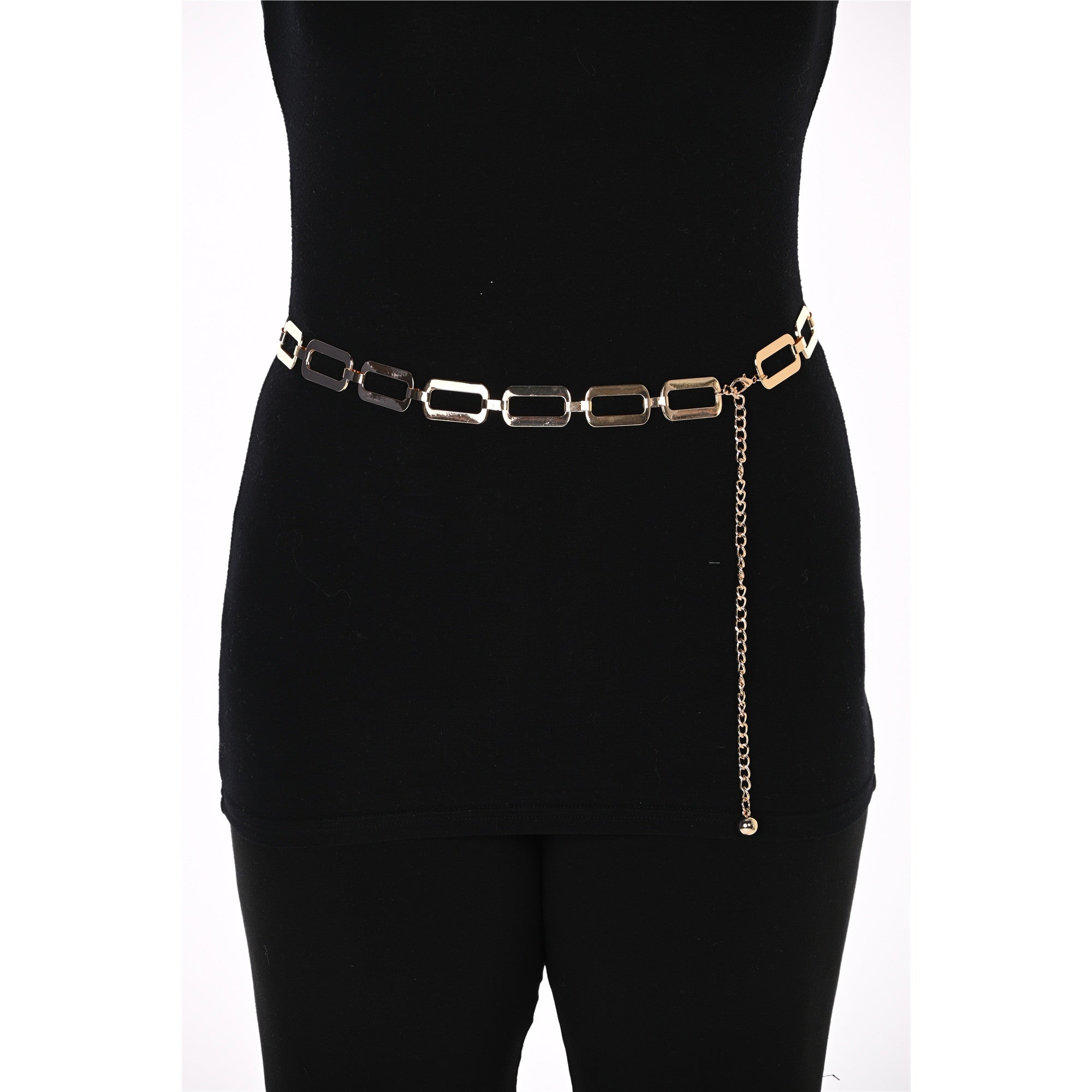 Ceinture maillons rectangulaires - Taille : SMALL - Couleur : Or