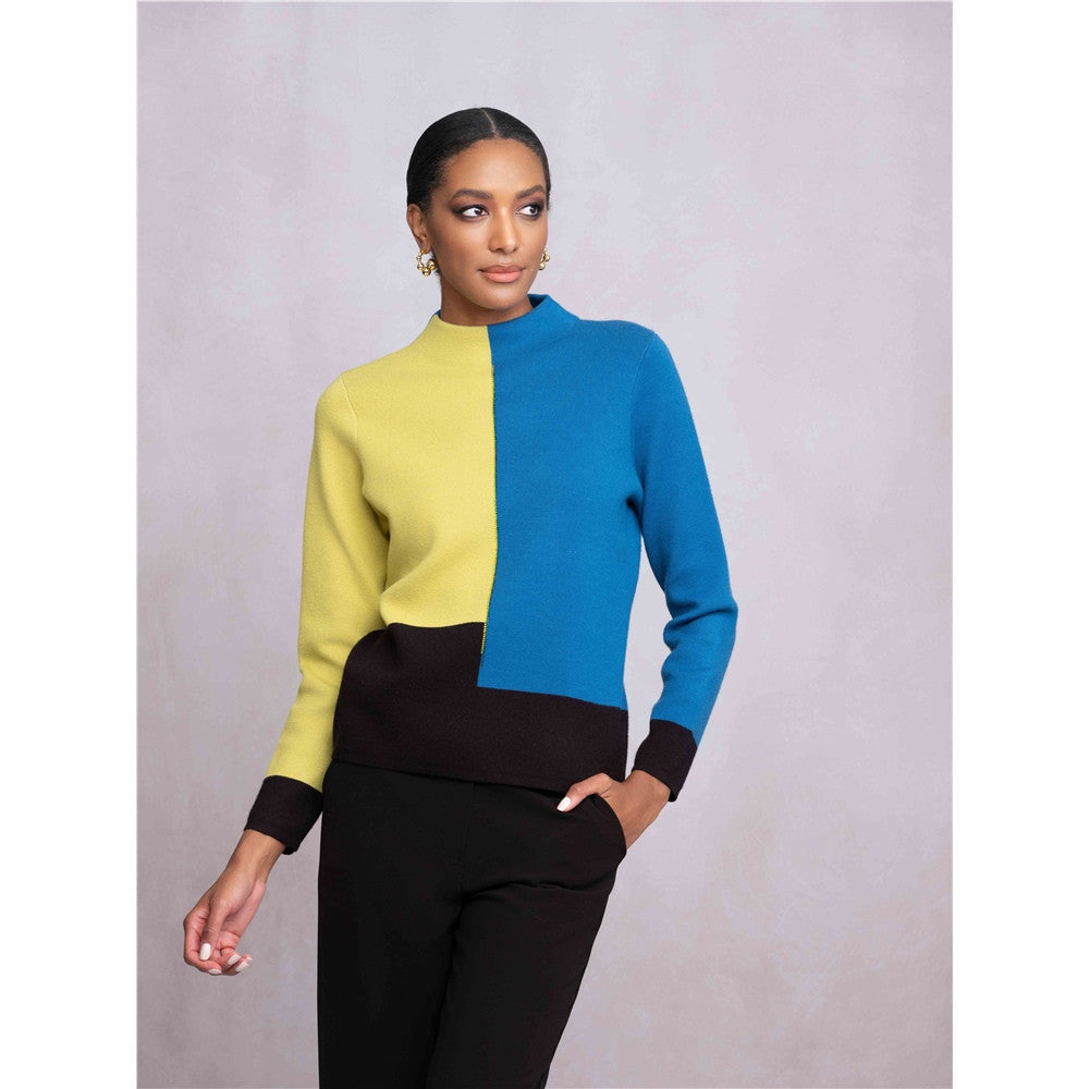 Chandail à blocs de couleur - Taille : XXLARGE - Couleur : Jaune/Noir