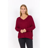 Chandail à col en V - Taille : SMALL - Couleur : Bourgogne