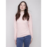 Chandail à col montant texturé - Taille : XLARGE - Couleur : Rose