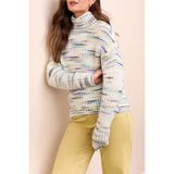 Chandail à col roulé - Taille : XLARGE - Couleur : Crème/Multi