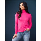 Chandail avec col montant - Taille : SMALL - Couleur : Fuschia