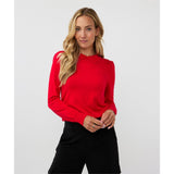 Chandail avec collet & boutons - Taille : XXLARGE - Couleur : Rouge