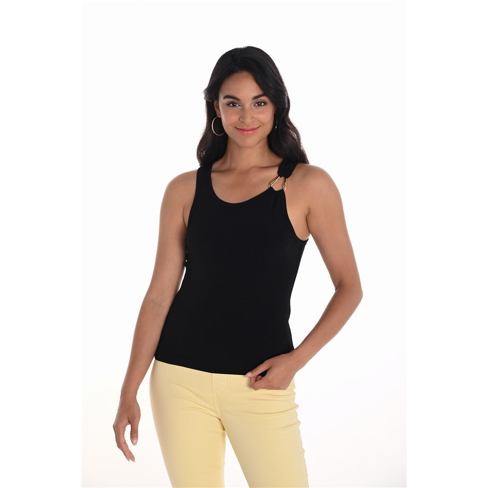 Chandail avec détail à l'épaule - Taille : 8 - Couleur : Noir