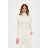 Chandail avec rayures en strass - Taille : MEDIUM - Couleur : Ivoire