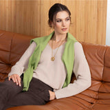 Chandail col V - Taille : LARGE - Couleur : Beige