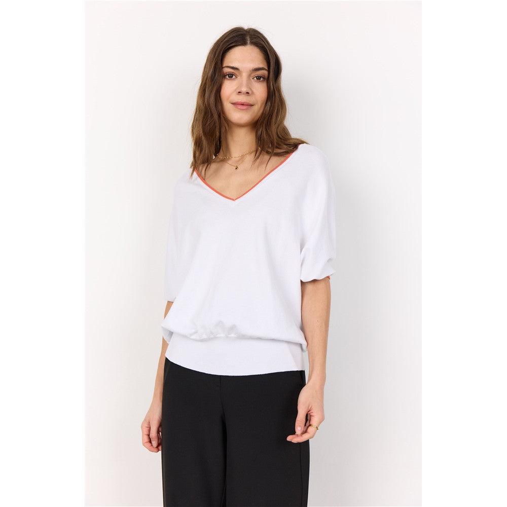 Chandail col V - Taille : XSMALL - Couleur : Blanc