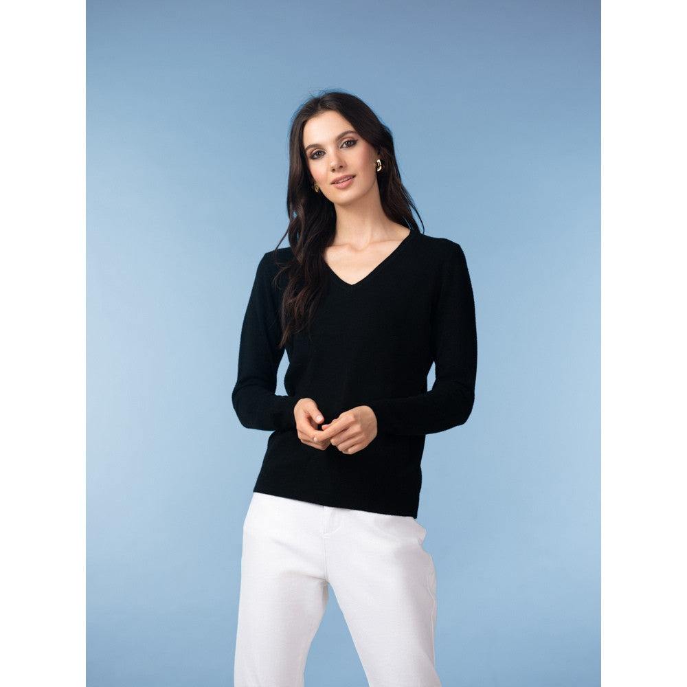 Chandail col en V - Taille : XSMALL - Couleur : Noir