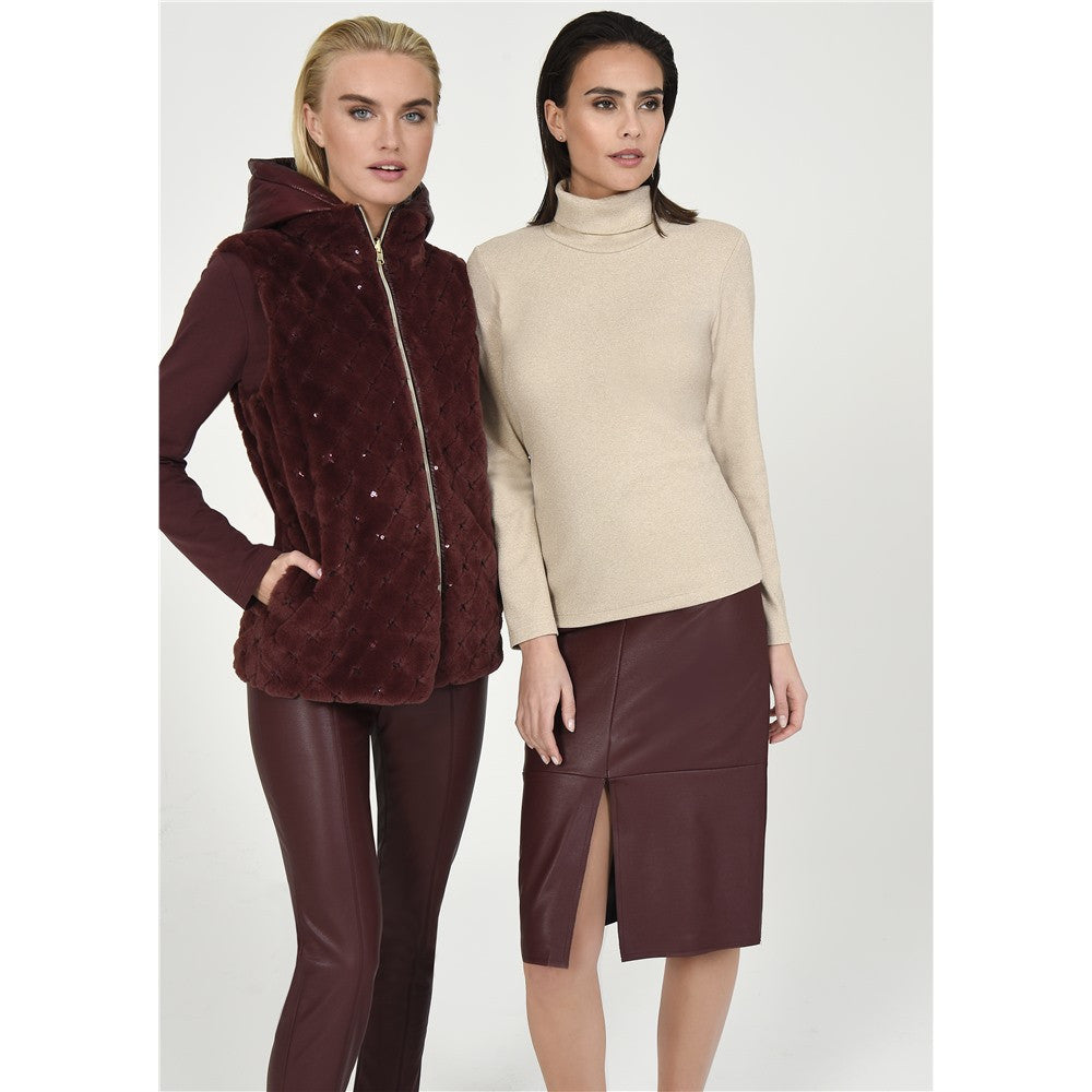 Chandail col roulé - Taille : 40 - Couleur : Beige