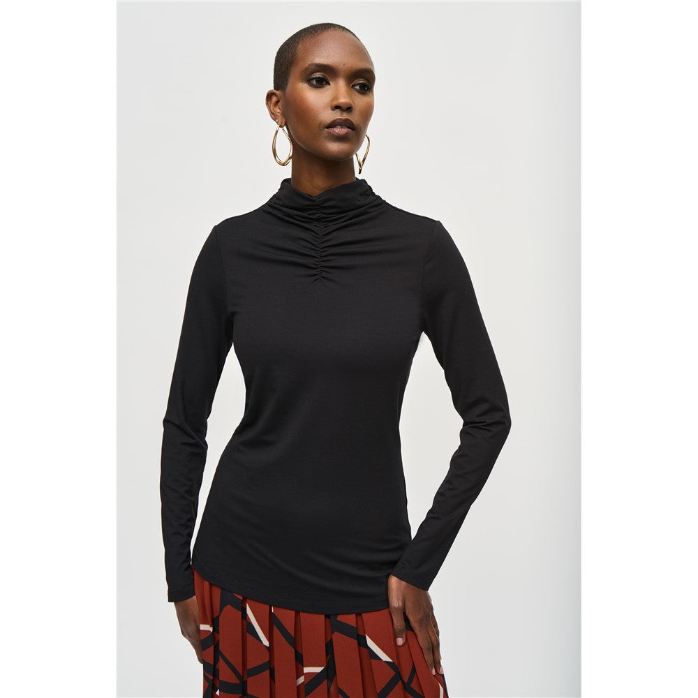 Chandail col roulé en Jersey - Taille : 6 - Couleur : Noir