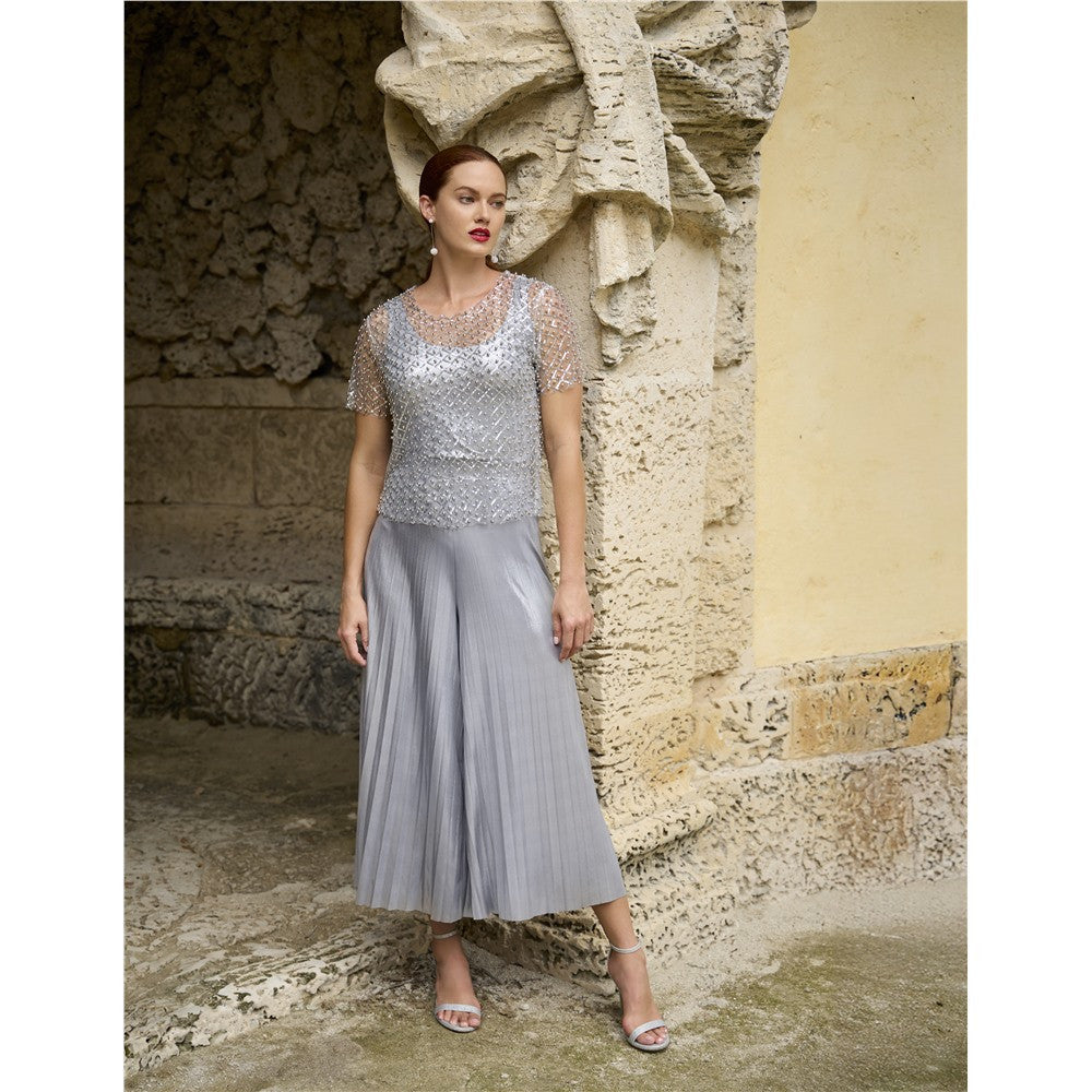 Chandail en maille et perles
