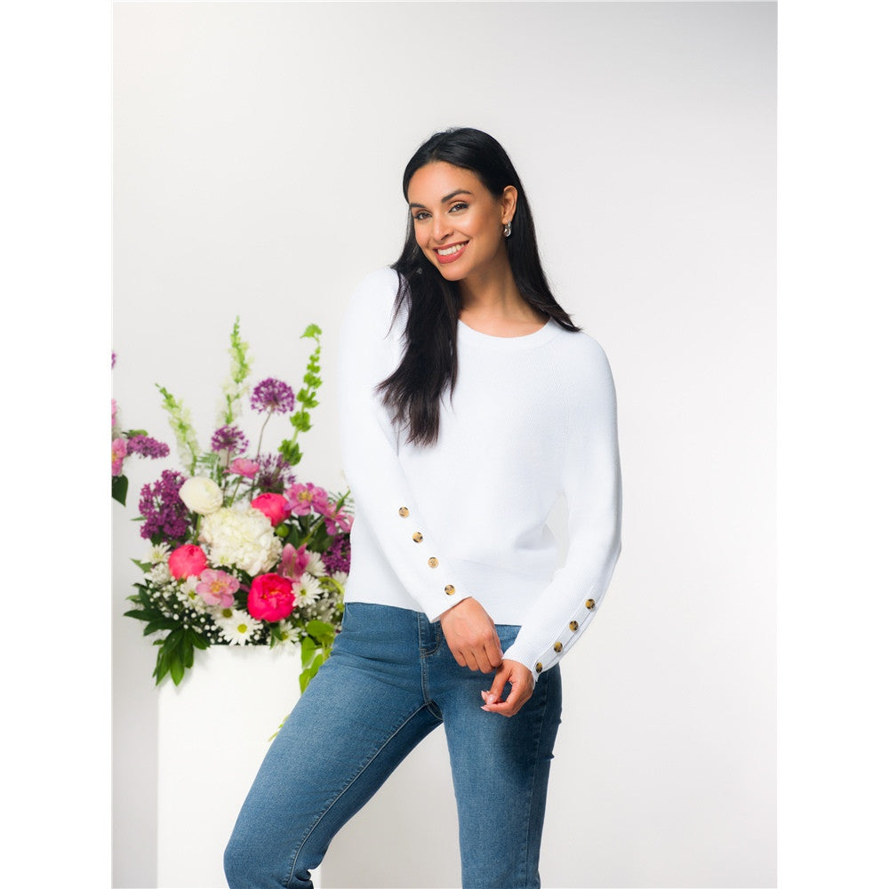Chandail en tricot - Taille : SMALL - Couleur : Blanc