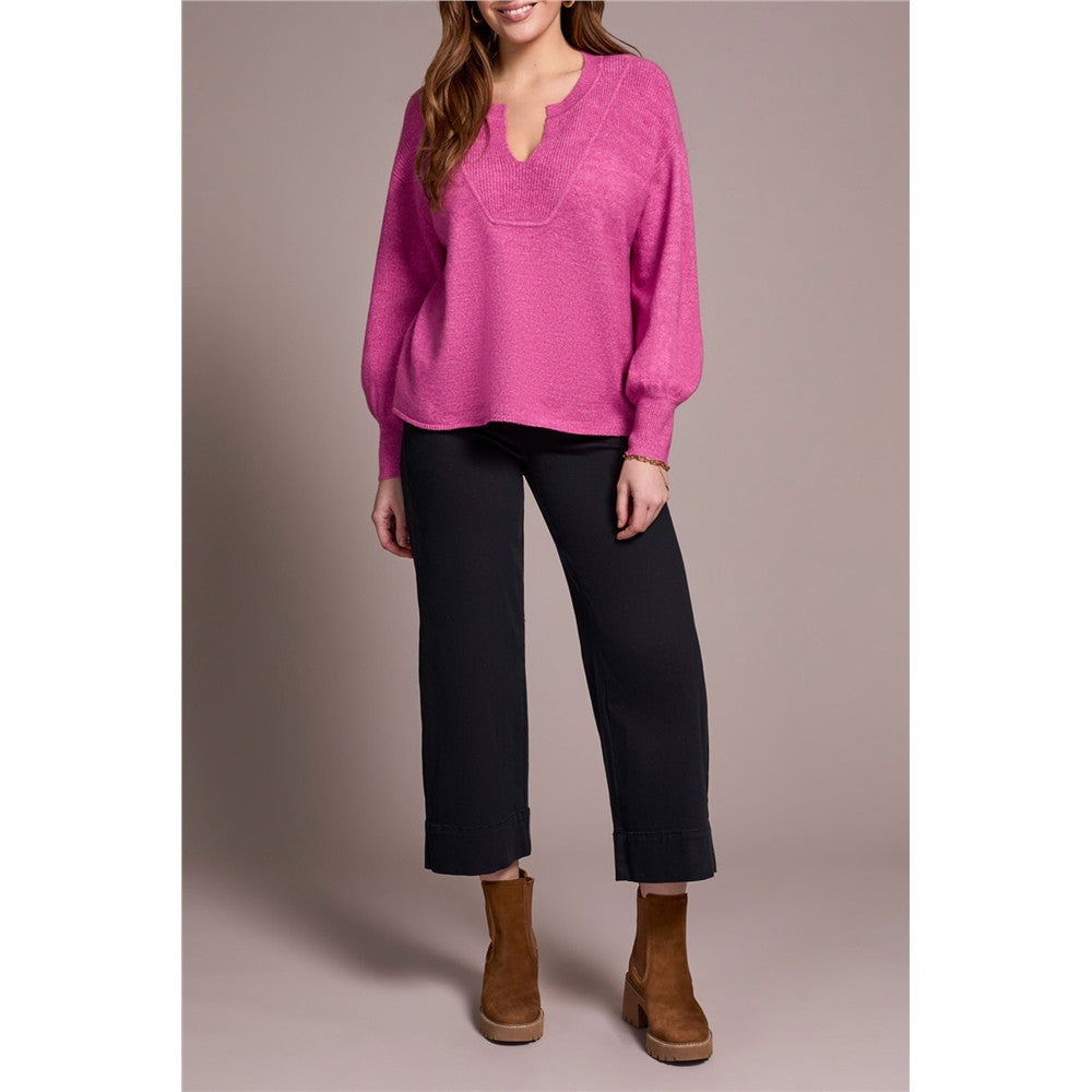 Chandail en tricot texturé - Taille : MEDIUM - Couleur : Fuschia