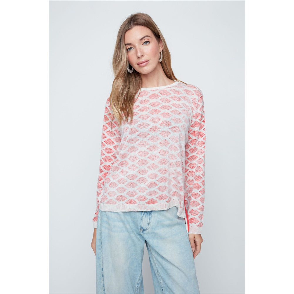 Chandail imprimé  " Bisous " - Taille : MEDIUM - Couleur : Rouge