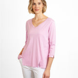 Chandail manches 3/4 - Taille : MEDIUM - Couleur : Rose