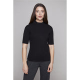Chandail manches courtes et col montant - Taille : SMALL - Couleur : Noir
