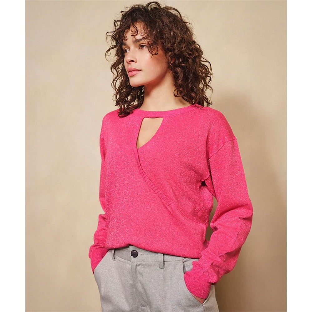 Chandail ouverture au décolleté - Taille : XSMALL - Couleur : Framboise