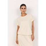 Chandail uni à col rond - Taille : XSMALL - Couleur : Crème