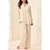 Chemise à manches longues boutonnée - Taille : SMALL - Couleur : Naturel