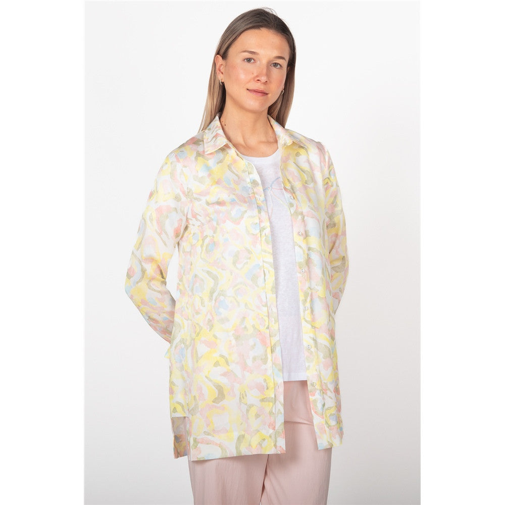 Chemise légère à motif aquarelle pastel - Taille : XLARGE - Couleur : Menthe