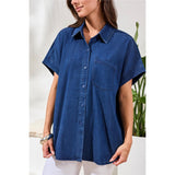 Chemise manches courtes en denim