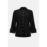 Chemisier carré boutonné en popeline extensible