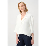Cleo | Blouse avec col cranté - Taille : 6 - Couleur : Blanc cassé
