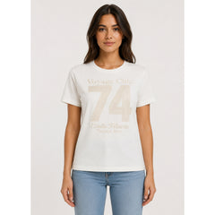 Clud 74 | T-shirt brodé - Taille : XSMALL - Couleur : Blanc cassé