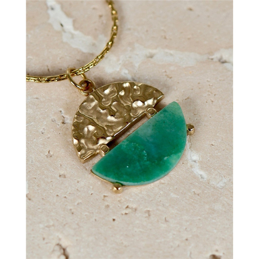 Collier OPHELIA - Couleur : Vert Jade Africain