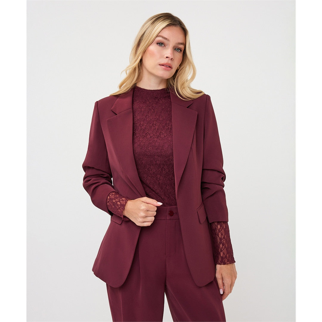 Faye | Veston manches 3/4 - Taille : 8 - Couleur : Merlot