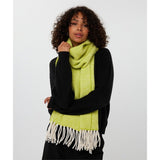 Foulard avec franges - Taille : ONE SIZE - Couleur : Lime