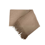 Foulard doux avec franges - Couleur : Taupe