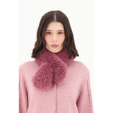 Foulard en fourrure écologique - Taille : ONE SIZE - Couleur : Vieux Rose