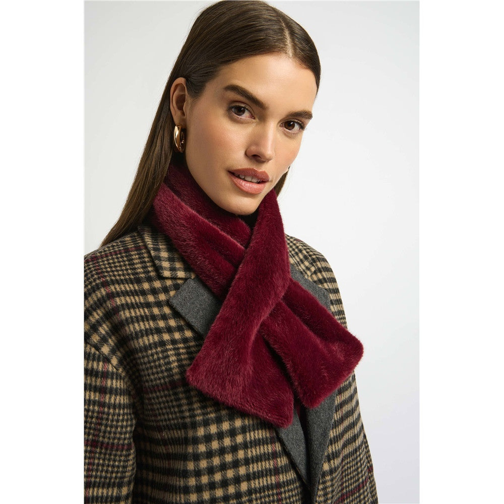 Foulard en fourrure vegan à enfiler - Taille : ONE SIZE - Couleur : Bourgogne