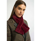 Foulard en fourrure vegan à enfiler - Taille : ONE SIZE - Couleur : Bourgogne