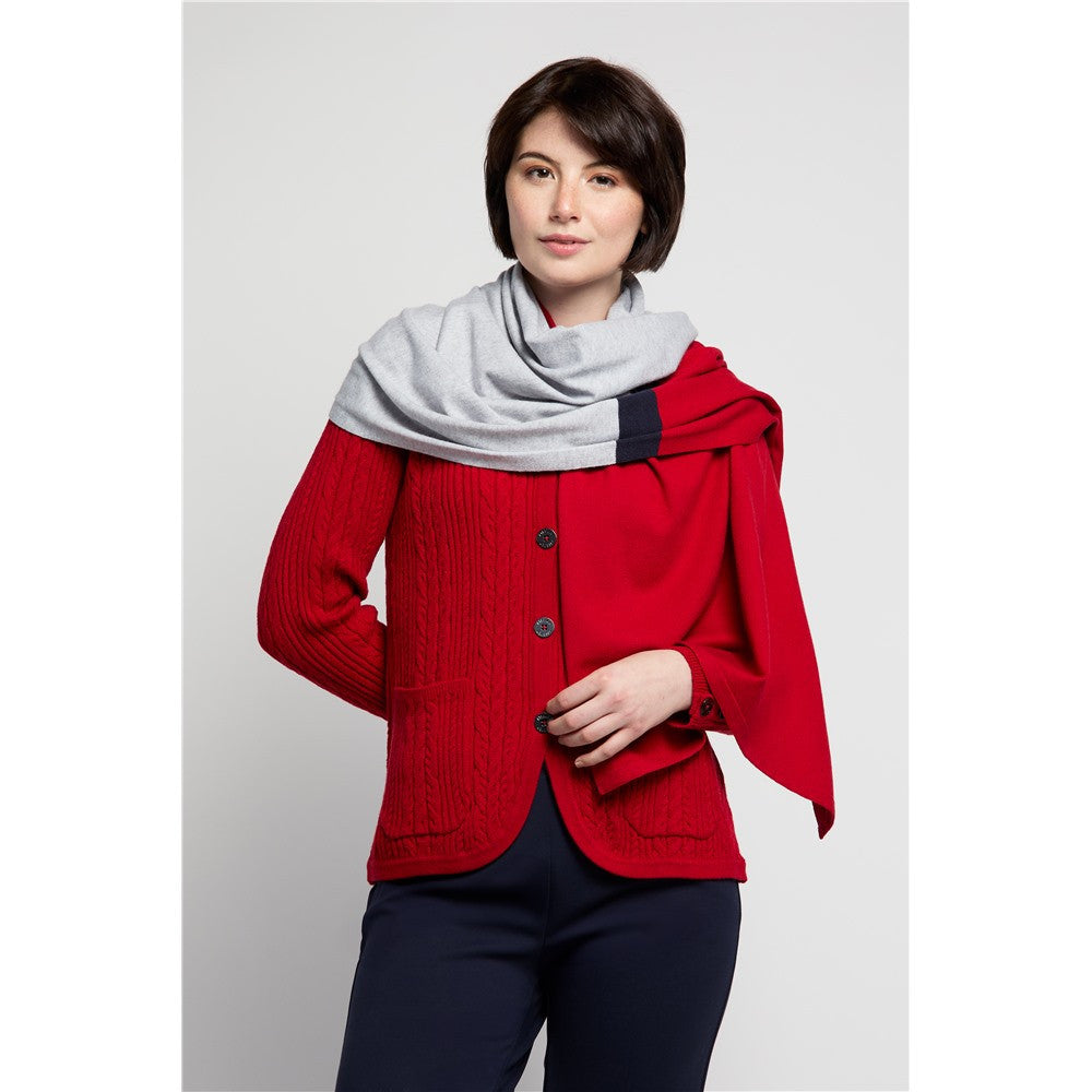 Foulard en tricot - Taille : ONE SIZE - Couleur : Multi/Rouge