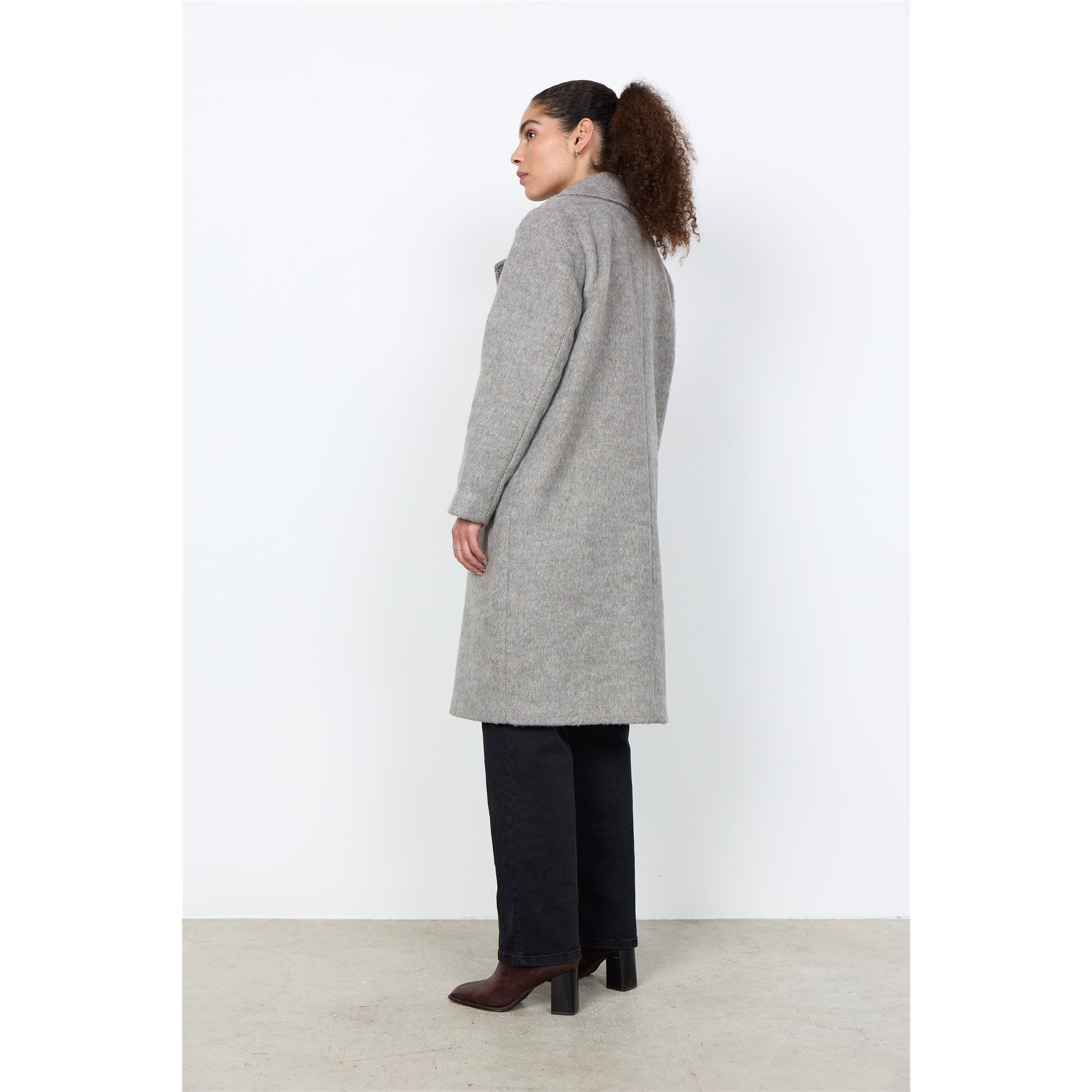 Garbie | Veste croisée gris chiné