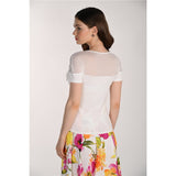 Haut à appliqués floraux