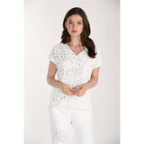 Haut à paillettes - Taille : 8 - Couleur : Blanc cassé