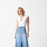 Haut ajusté en jersey de bambou - Taille : 8 - Couleur : Vanille