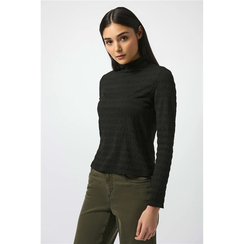 Haut ajusté en tricot texturé - Taille : 14 - Couleur : Noir