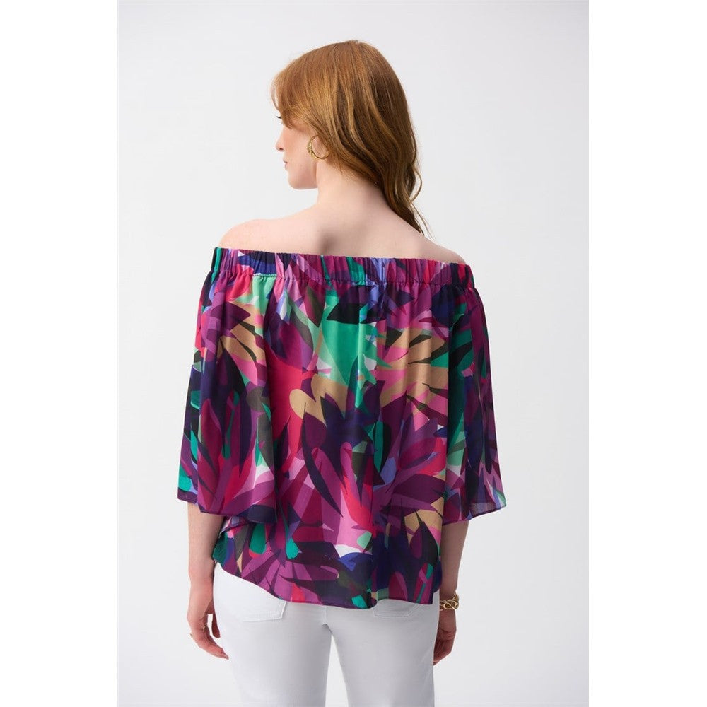Haut boxy à imprimé Georgette Tropical