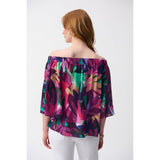 Haut boxy à imprimé Georgette Tropical