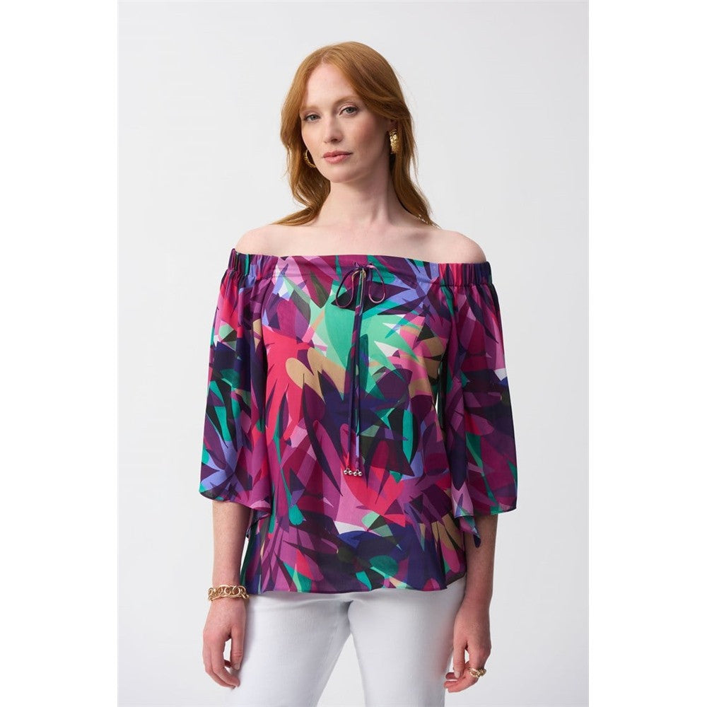 Haut boxy à imprimé Georgette Tropical - Taille : 8 - Couleur : Multi