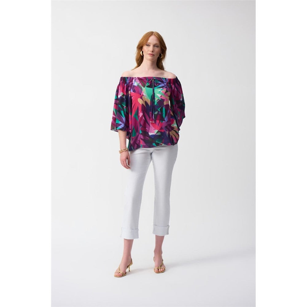 Haut boxy à imprimé Georgette Tropical