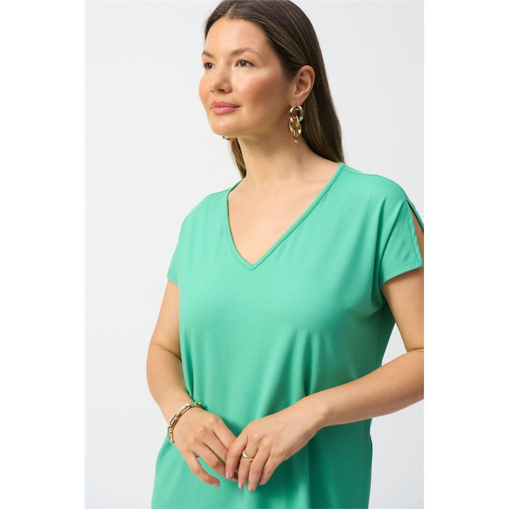 Haut boxy à manches courtes en jersey - Taille : 8 - Couleur : Vert