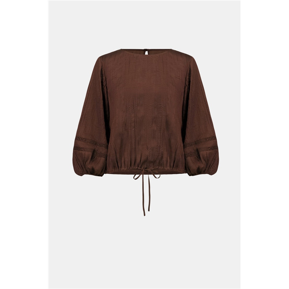 Haut cocon en satin plissé avec plis