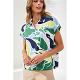 Haut col Polo avec fermoir - Taille : XSMALL - Couleur : Multi/Vert