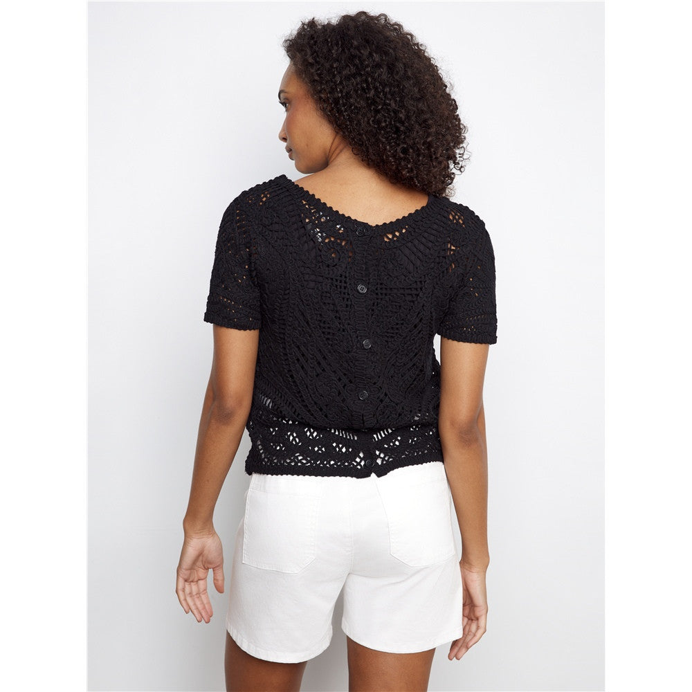Haut crochet boutonné