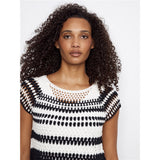 Haut crochet rayé